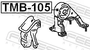 FEBEST Mounting, engine (TMB-105)