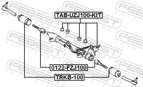 FEBEST Bellow, steering (TRKB-100)