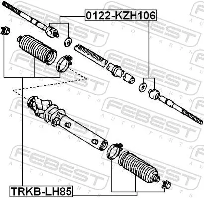 FEBEST Bellow, steering (TRKB-LH85)