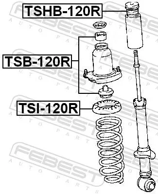 FEBEST Spacer Bush, shock absorber (TSB-120R)