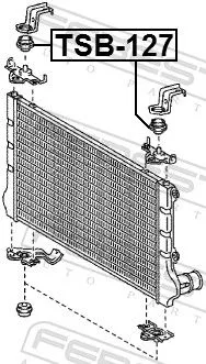 FEBEST Mounting, radiator (TSB-127)