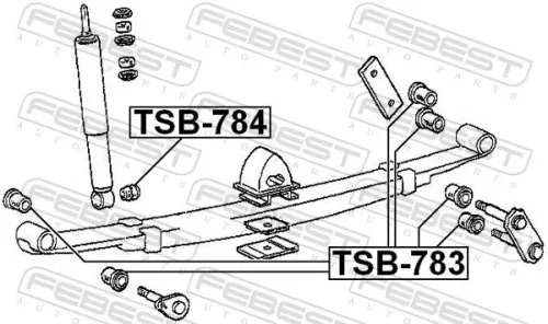 FEBEST Spacer Bush, shock absorber (TSB-784)