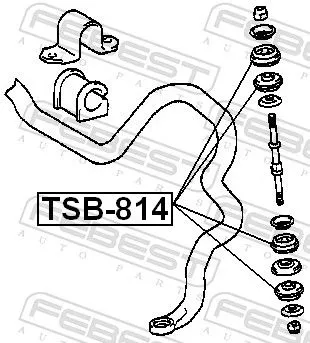 FEBEST Mounting, axle strut (TSB-814)