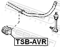 FEBEST Mounting, stabiliser bar (TSB-AVR)