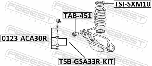 FEBEST Repair Kit, stabiliser coupling rod (TSB-GSA33R-KIT)