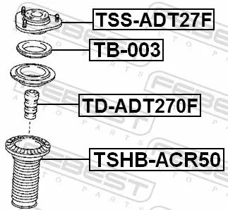 FEBEST Protective Cap/Bellow, shock absorber (TSHB-ACR50)