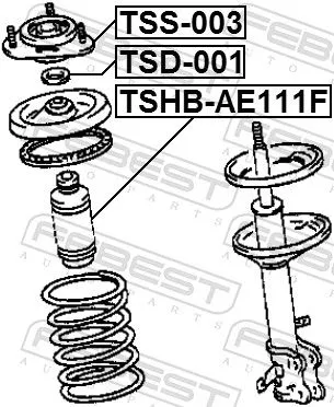 FEBEST Protective Cap/Bellow, shock absorber (TSHB-AE111F)