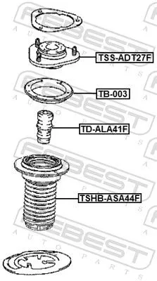FEBEST Protective Cap/Bellow, shock absorber (TSHB-ASA44F)