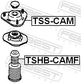 FEBEST Protective Cap/Bellow, shock absorber (TSHB-CAMF)