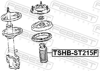 FEBEST Protective Cap/Bellow, shock absorber (TSHB-ST215F)