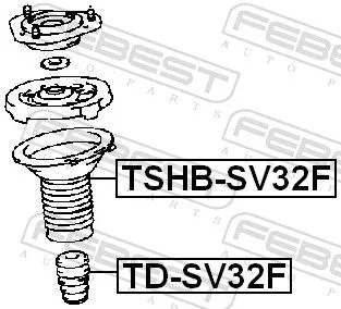 FEBEST Protective Cap/Bellow, shock absorber (TSHB-SV32F)