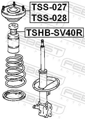 FEBEST Protective Cap/Bellow, shock absorber (TSHB-SV40R)