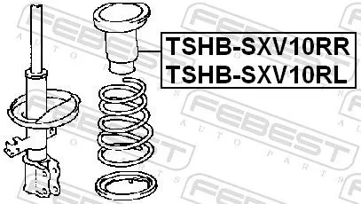 FEBEST Protective Cap/Bellow, shock absorber (TSHB-SXV10RR)