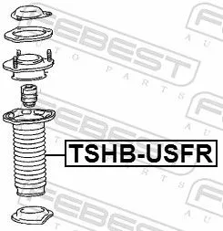 FEBEST Protective Cap/Bellow, shock absorber (TSHB-USFR)