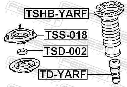 FEBEST Protective Cap/Bellow, shock absorber (TSHB-YARF)