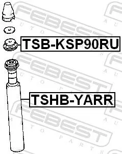FEBEST Protective Cap/Bellow, shock absorber (TSHB-YARR)