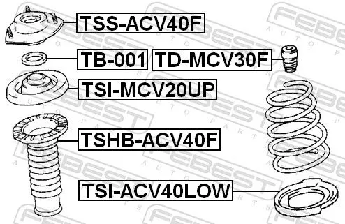 FEBEST Spring Seat (TSI-ACV40LOW)