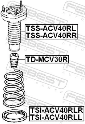 FEBEST Spring Seat (TSI-ACV40RLR)