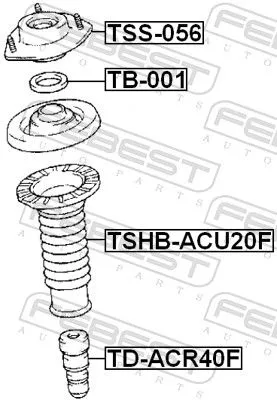 FEBEST Suspension Strut Support Mount (TSS-056)
