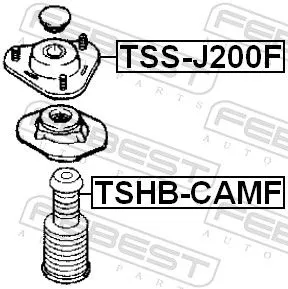 FEBEST Suspension Strut Support Mount (TSS-J200F)