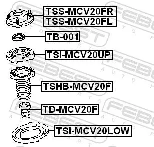 FEBEST Suspension Strut Support Mount (TSS-MCV20FR)