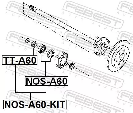 FEBEST Ring, wheel hub (TT-A60)
