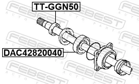 FEBEST Wheel Bearing (TT-GGN50)