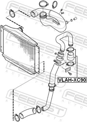 FEBEST Coolant Pipe (VLAH-XC90)