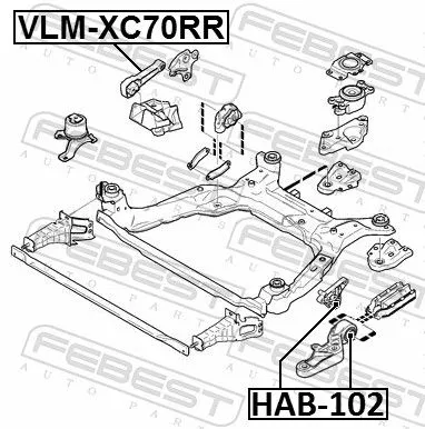 FEBEST Mounting, engine (VLM-XC70RR)