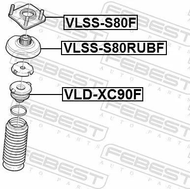 FEBEST Suspension Strut Support Mount (VLSS-S80F)