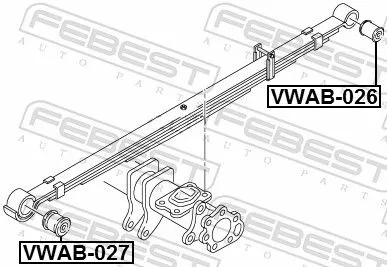FEBEST Bushing, leaf spring (VWAB-027)
