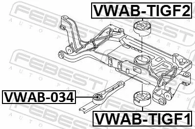FEBEST Mounting, engine (VWAB-034)
