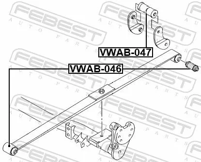 FEBEST Bushing, leaf spring (VWAB-047)