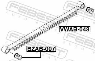 FEBEST Bushing, leaf spring (VWAB-048)