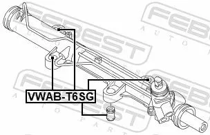 FEBEST Mounting, steering gear (VWAB-T6SG)