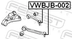 FEBEST Repair kit, supporting/ball joint (VWBJB-002)