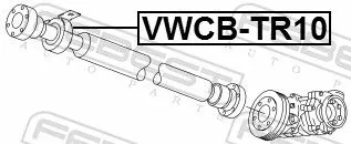 FEBEST Bearing, propshaft centre bearing (VWCB-TR10)