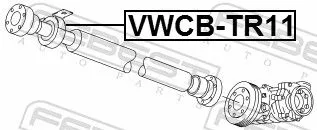 FEBEST Bearing, propshaft centre bearing (VWCB-TR11)
