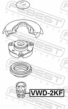 FEBEST Rubber Buffer, suspension (VWD-2KF)