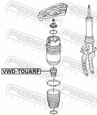 FEBEST Rubber Buffer, suspension (VWD-TOUARF)
