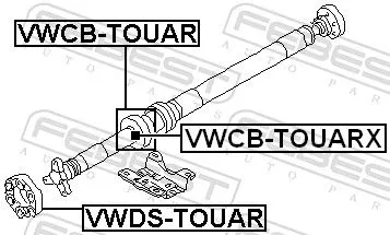 FEBEST Joint, propshaft (VWDS-TOUAR)