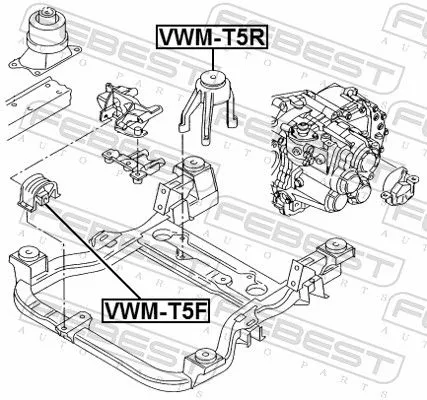 FEBEST Mounting, engine (VWM-T5R)