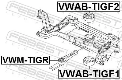 FEBEST Mounting, engine (VWM-TIGR)