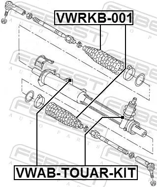 FEBEST Bellow, steering (VWRKB-001)
