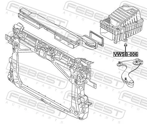 FEBEST Rubber Buffer, air filter (VWSB-006)