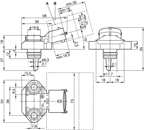 BOSCH Sender Unit, oil temperature/pressure (0 281 006 282)