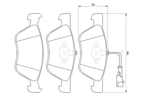 BOSCH Brake Pad Set, disc brake (0986424578)