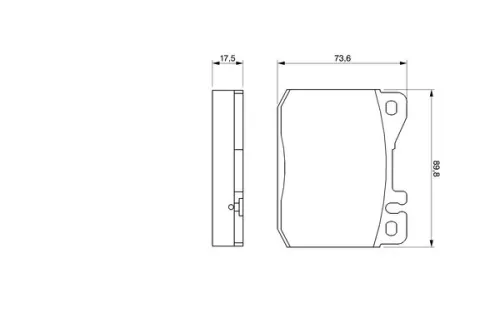 BOSCH Brake Pad Set, disc brake (0986463412)