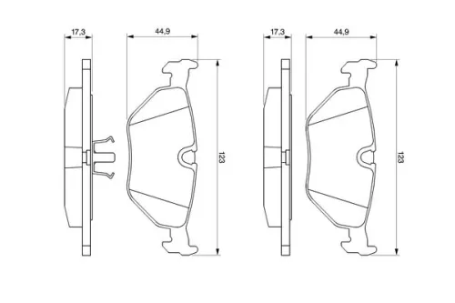 BOSCH Brake Pad Set, disc brake (0 986 469 960)