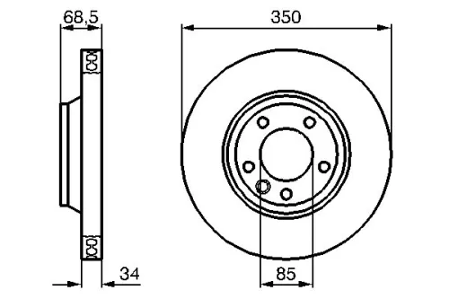 BOSCH Brake Disc (0986479249)